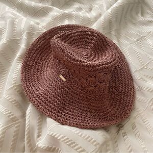 Anne Klein Chic Mauve Packable Straw Hat